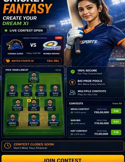 Paglu (paglu game) fantasy cricket & matchday visual 3